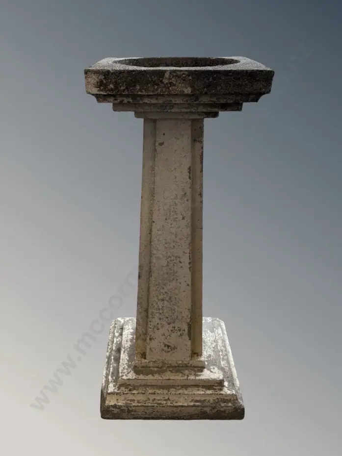 Concrete Pedestal Birdbath H96xL41xW41cm Image 1++