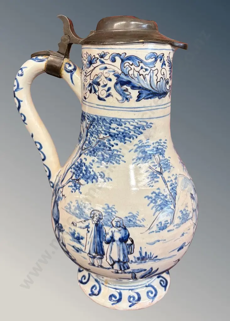 Delft (de Roos) Polychrome Hot Water Jug Image 1++