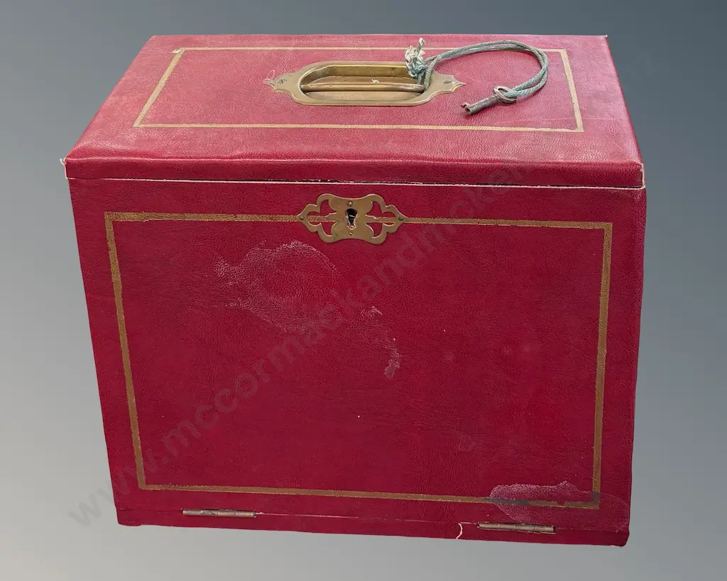 Leather Cased Travelling Desk Set Image 1++