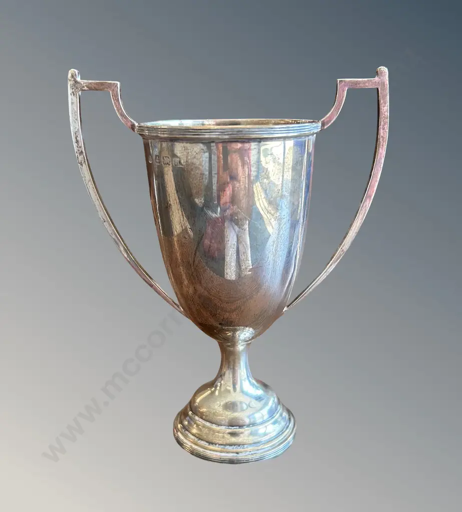 Sterling Silver 2 Handled Trophy, H15.5cm, TW126gms Image 1++