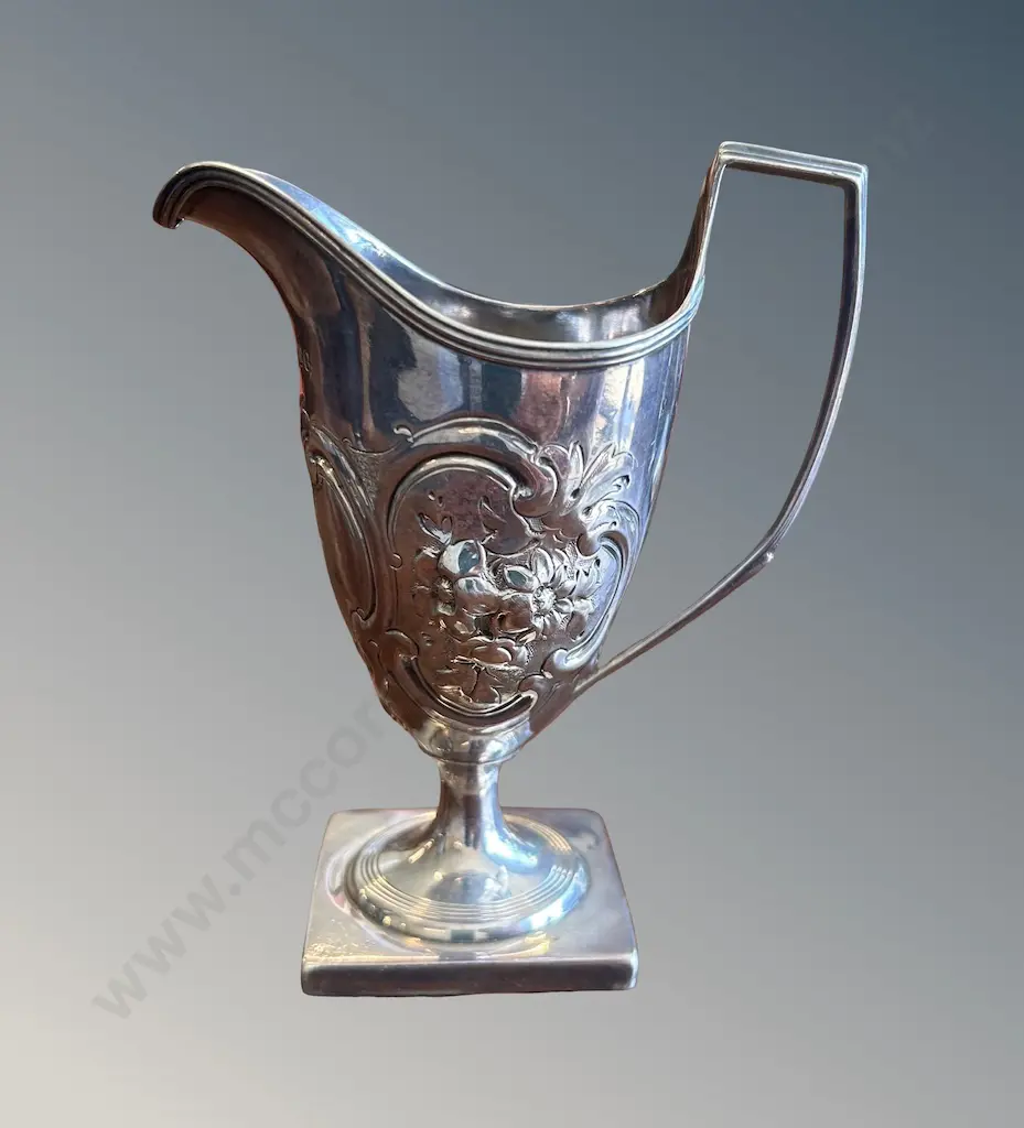 Sterling Silver Creamer on Pedestal Foot, H13.5cm, TW139gms Image 1++