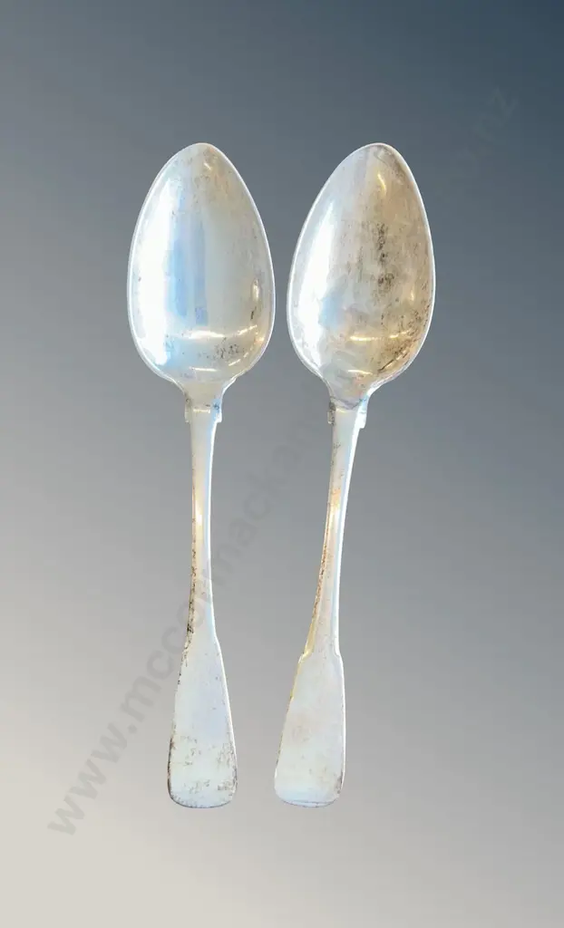 Pair of Sterling Silver Spoons, TW123gms Image 1++