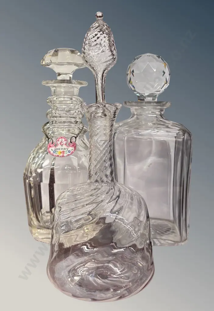 Three Crystal Decanters Image 1++