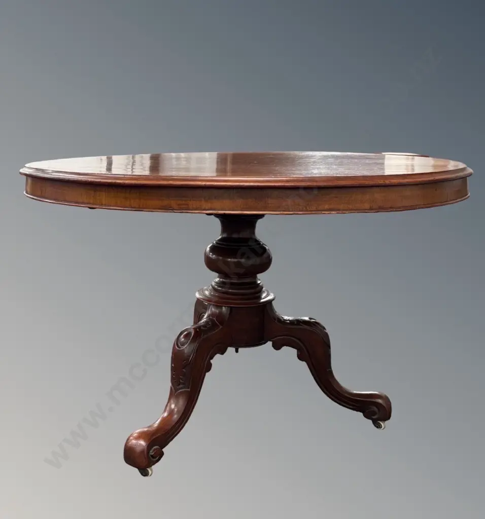 Mahogany Tilt Top Loo Table, Dia120cm Image 1++