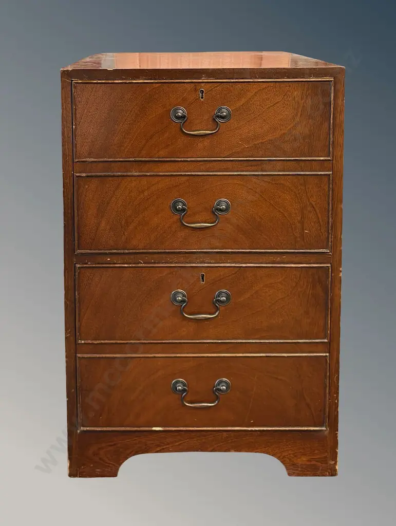 Mahogany Two Drawer Filing Cabinet H73xL37.5x63cm Image 1++