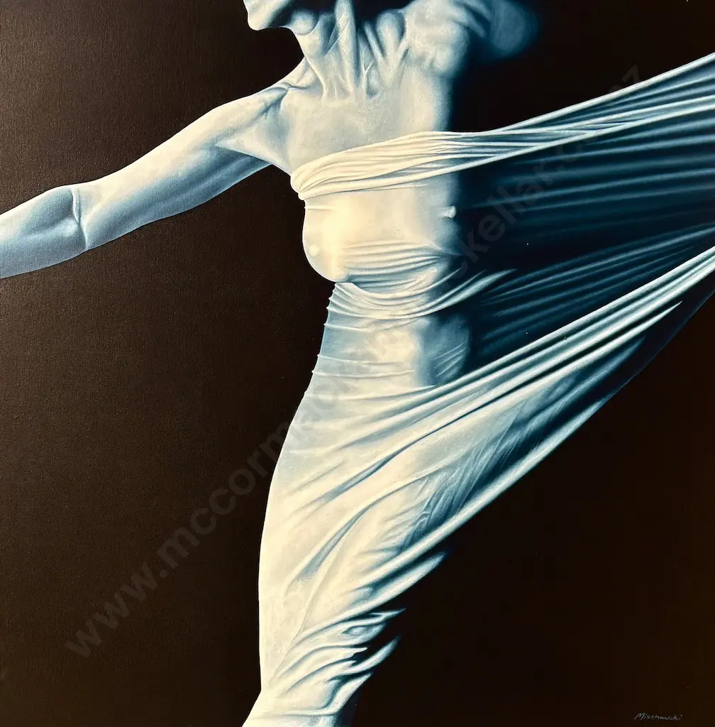 Michael Mischewski - La Femme Indigo, 2001, oil on canvas, 760x760mm Image 1++