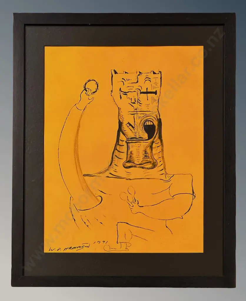 WD (Bill) Hammond - Untitled,1991, ink on card, 590x460mm Image 1++
