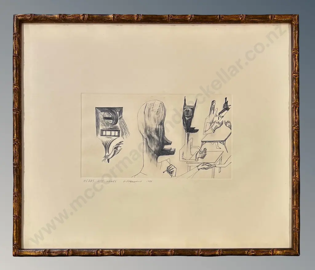 WD (Bill) Hammond - Heads and Hands, 1988, pencil on paper, 210x340mm Image 1++