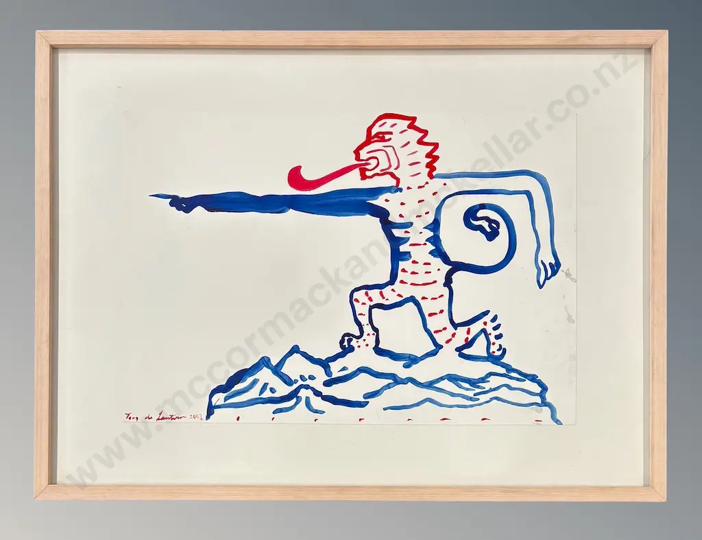 Tony de Lautour - Lion, 2003, acrylic on paper, 330x480mm Image 1++