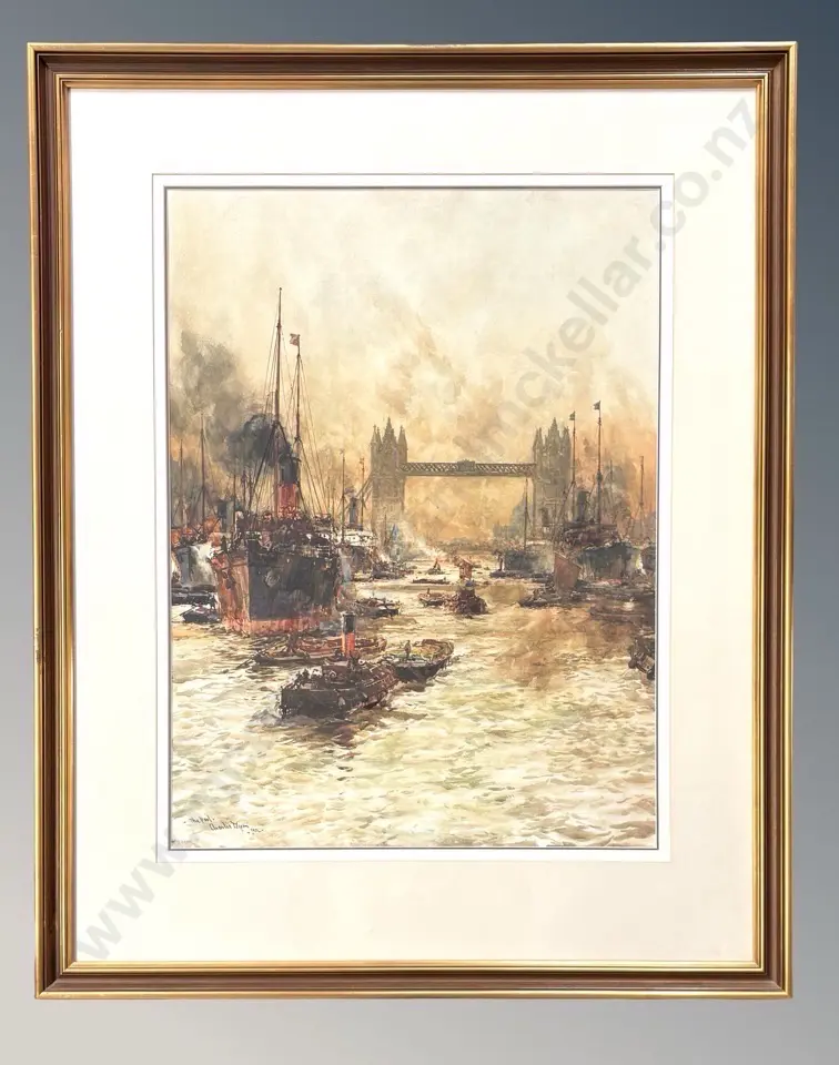 Charles Dixon - The Pool, 1912, watercolour on paper, 700x520mm Image 1++