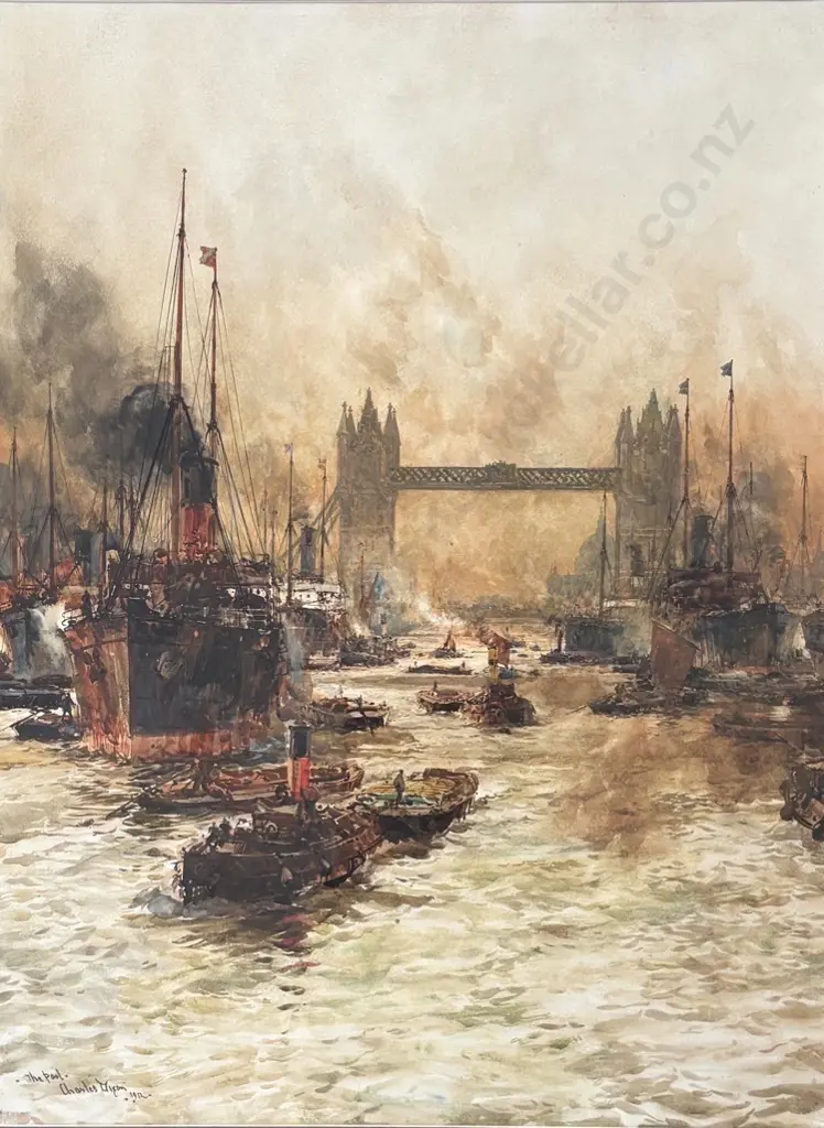 Charles Dixon - The Pool, 1912, watercolour on paper, 700x520mm Image 1++