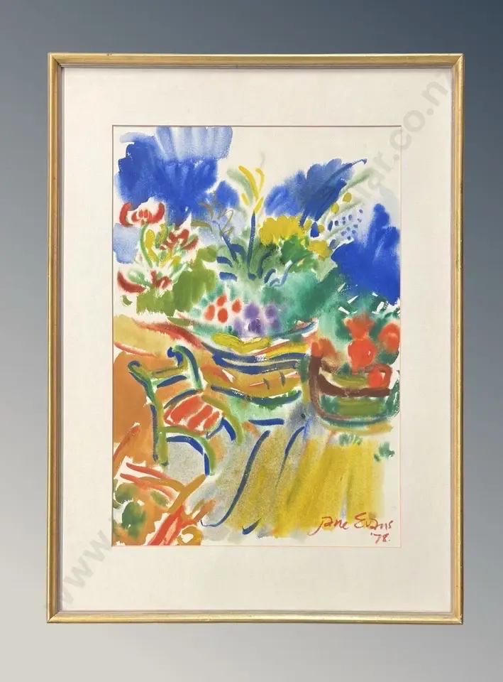 Jane Evans - Garden Impression, 1978, gouache on paper, 540x370mm Image 1++