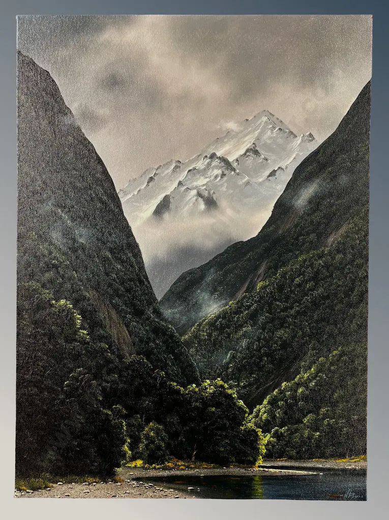 Nathanael Provis - Arthurs Pass Moonlight, 2007, oil on canvas, 765x555mm Image 1++