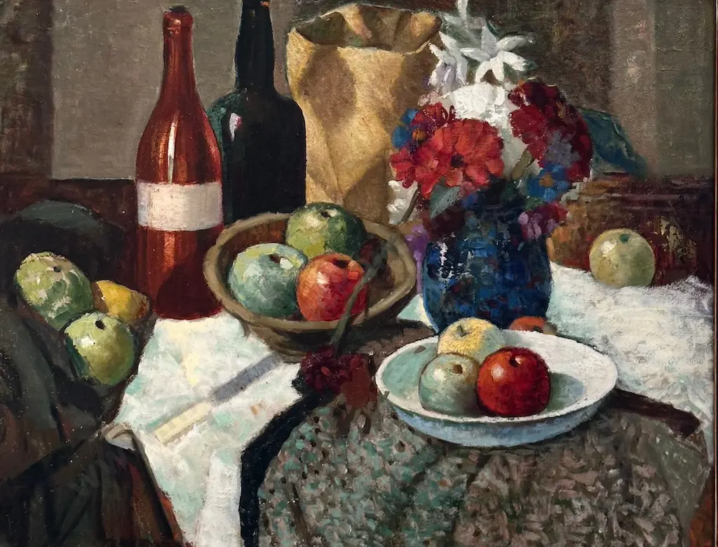 John Weeks - Still Life with Fruits, 1965, oil on board, 480x610mm Image 1++