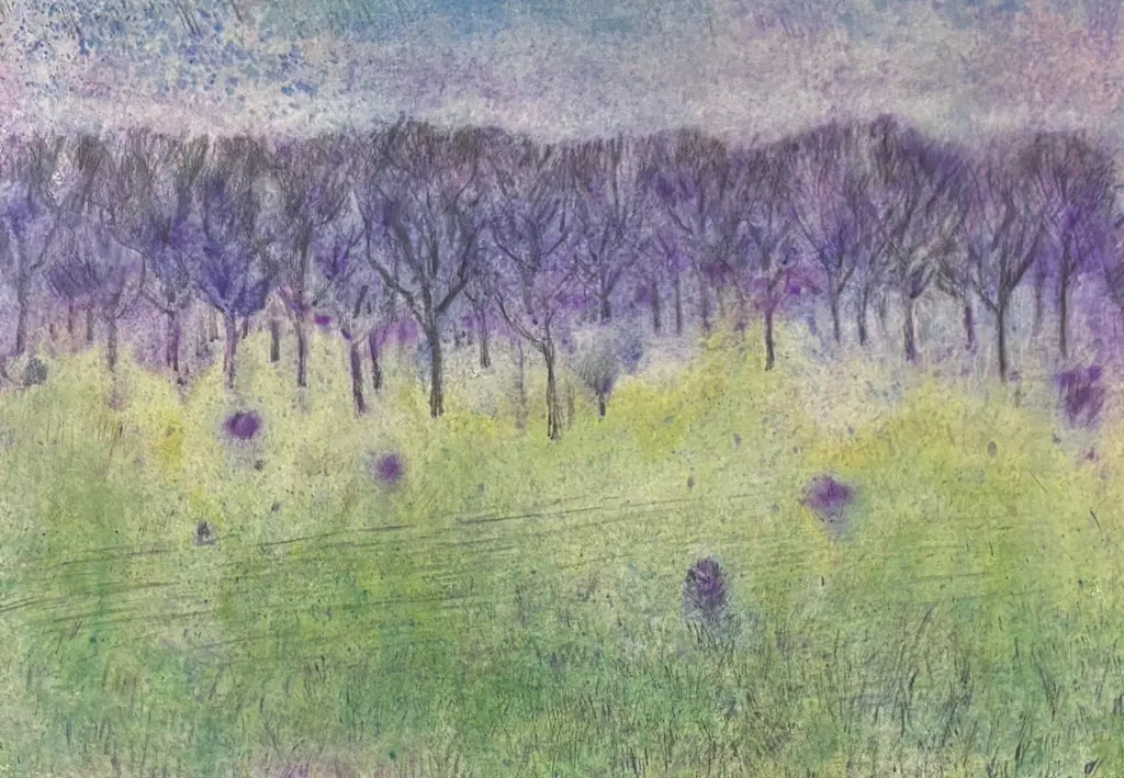 Doris Lusk - Apple Blossom Early Spring, 1980, watercolour on paper, 395x565mm Image 1++