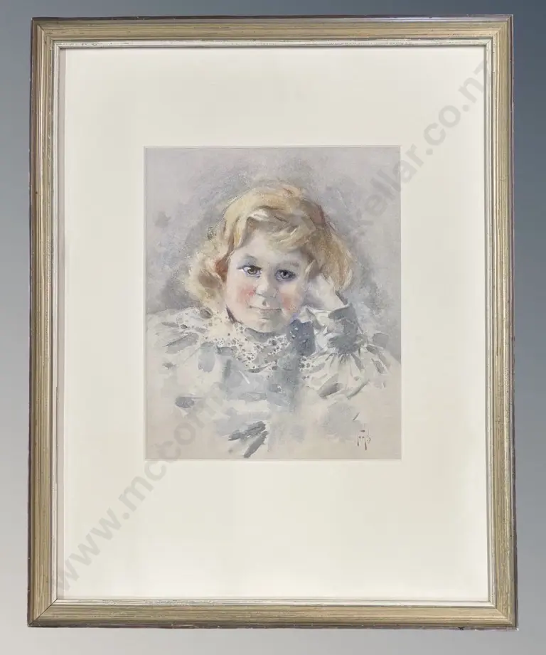 Frances Mary Hodgkins - Portrait of Marion Scott, 1896, watercolour on paper, 265x220mm Image 1++