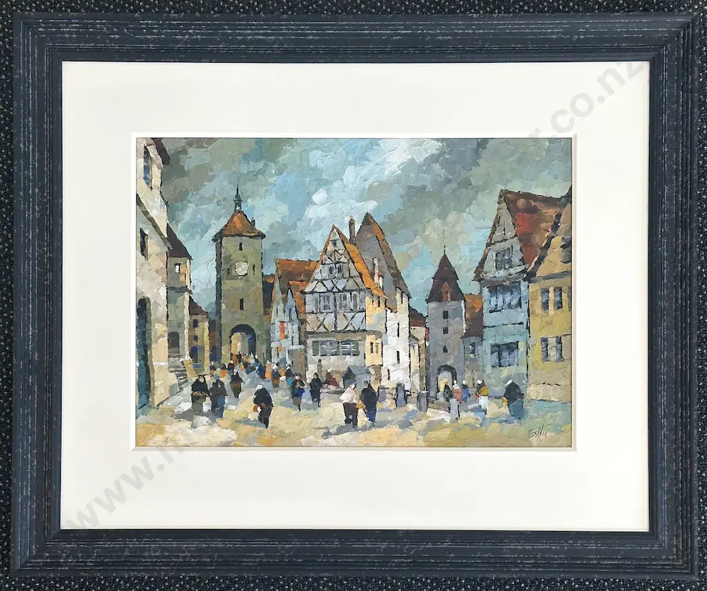 Tom Esplin - Rothenburg, oil on board, 315x445mm Image 1++
