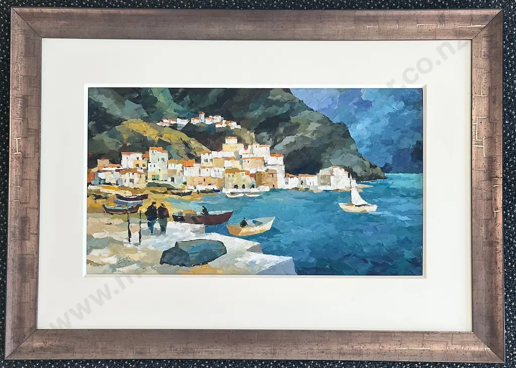 Tom Esplin - Gulf of Genoa, oil on board, 250x445mm Image 1++