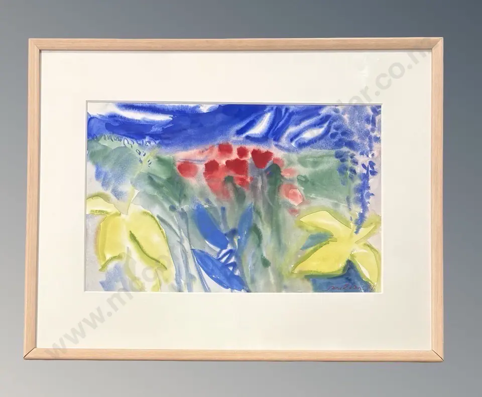 Jane Evans - Floral Study, 1988, gouache on paper, 380x590mm Image 1++