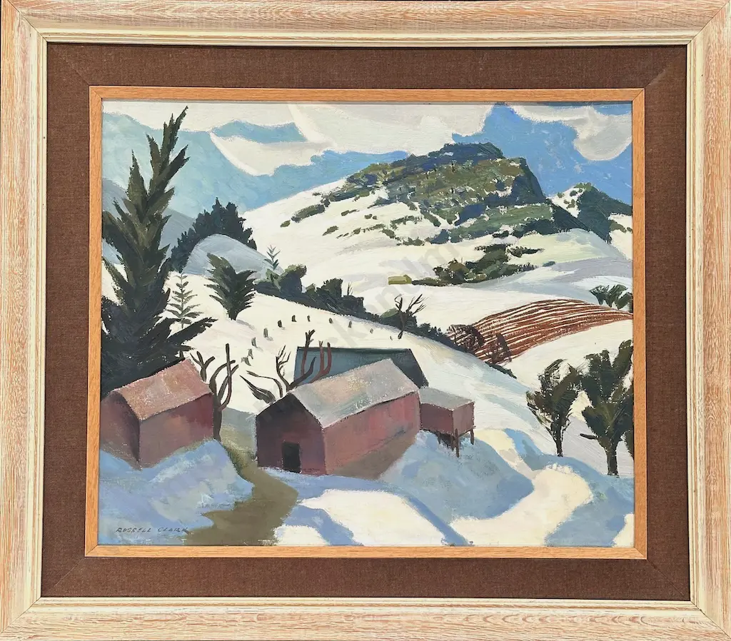 Russell Clark - Winter, oil on board, 400x480mm Image 1++