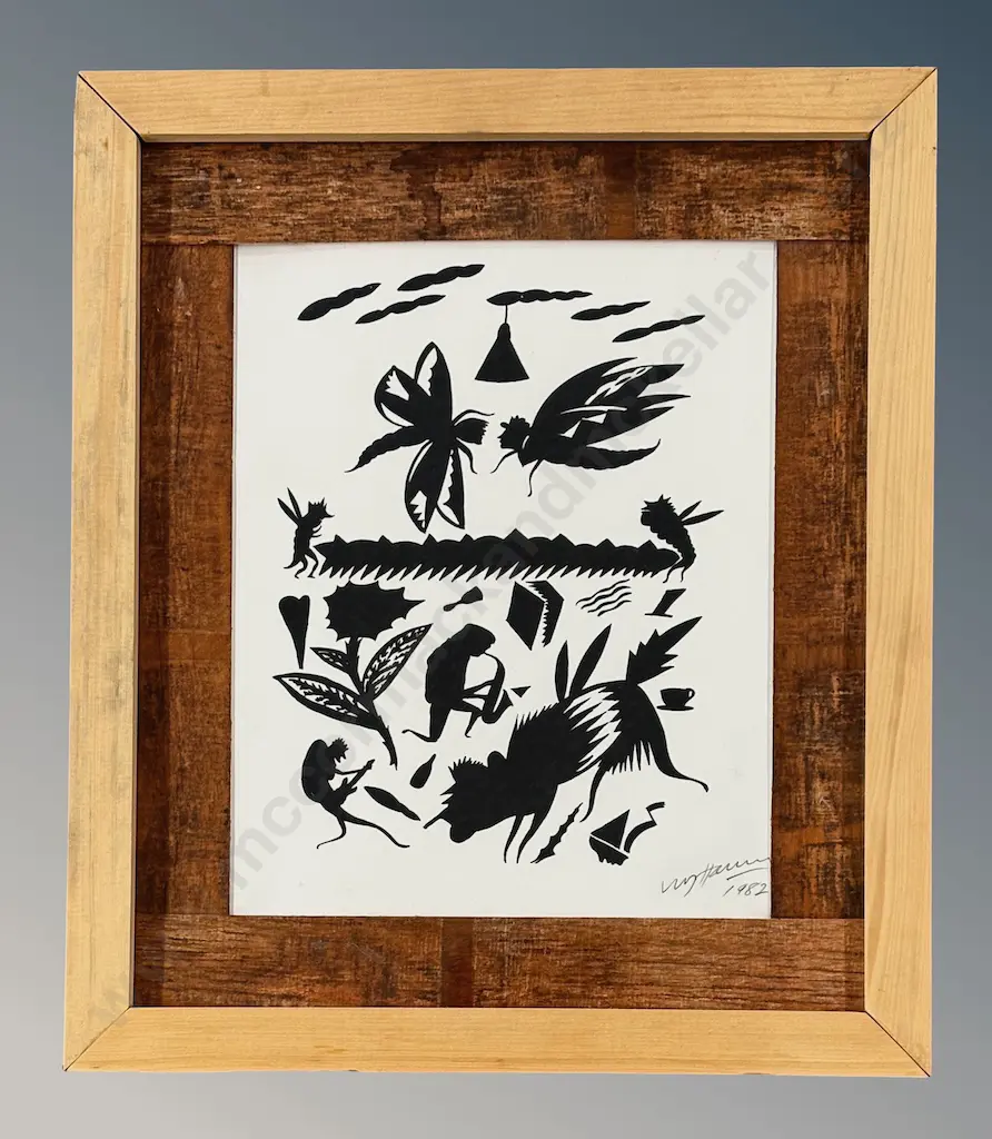 WD (Bill) Hammond - Untitled 1982, hand signed screenprint, 280x225mm Image 1++