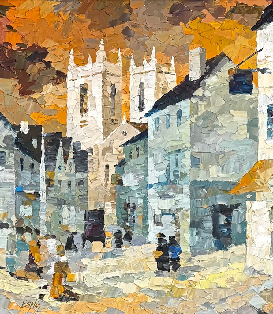 Tom Esplin - European City Scape, oil on board, 310x290mm Image 1++