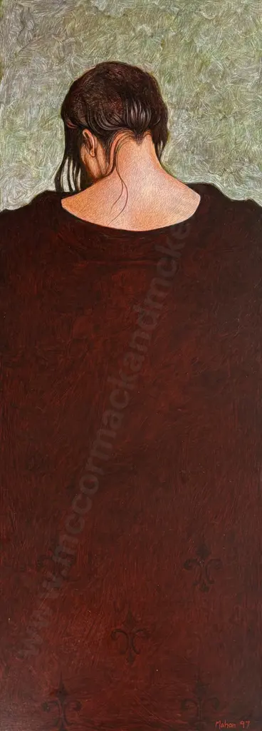 Sam Mahon - Black Coat #VII, acrylic on board, 960x355mm Image 1++