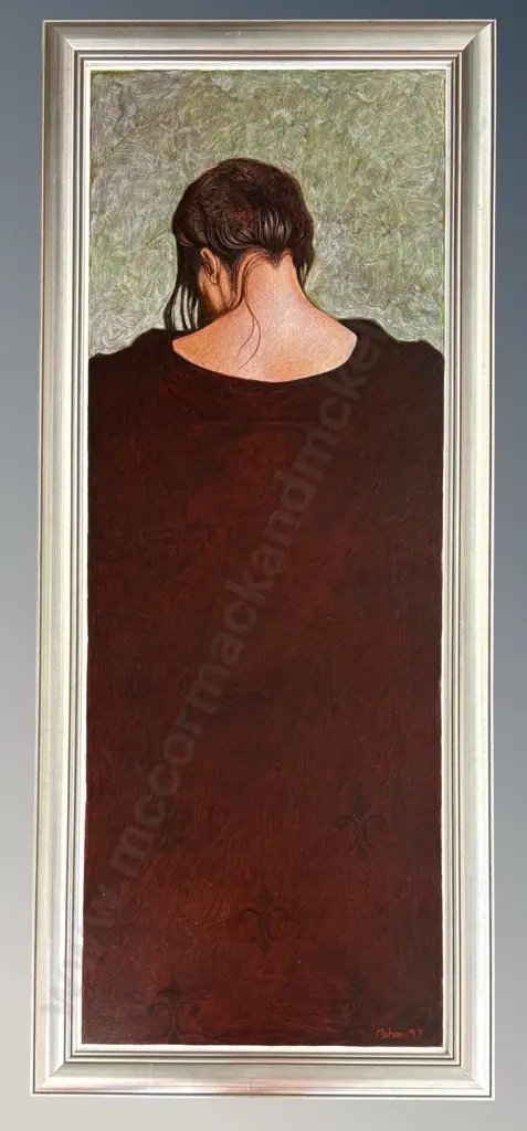 Sam Mahon - Black Coat #VII, acrylic on board, 960x355mm Image 1++