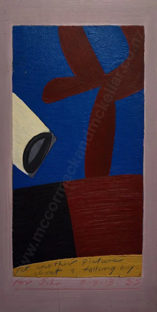 Eion Stevens - Yet Another Picture About a Falling Boy, 8/8/13, oil on board, 360x180mm Image 1++