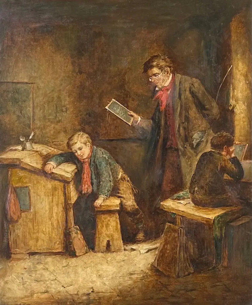 Erskine Nicol - In Disgrace, oil on canvas, 520x410mm Image 1++