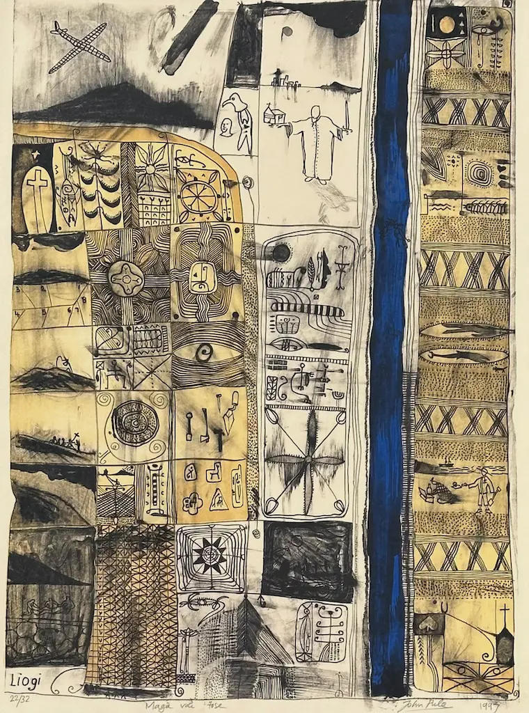 John Pule - Maga Vai Tose, 1997, 22/32 lithograph on paper, 750x560mm Image 1++
