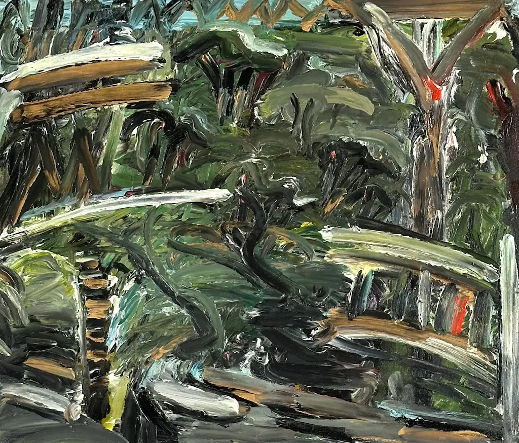 Alan Pearson - Bush Symphony, 10 Mile, West Coast, oil on canvas, 520x610mm Image 1++