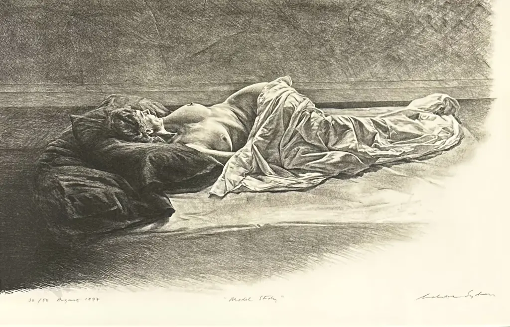 Grahame Sydney - Model Study, 1997, 30/50 lithograph on paper, 485x750mm Image 1++