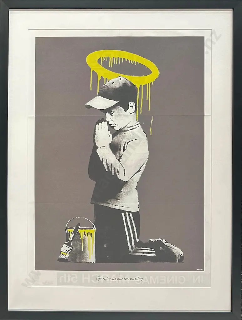 Banksy -  Forgive Us Our Trespassing, double sided lithograoh on wove paper, 580x410mm Image 1++