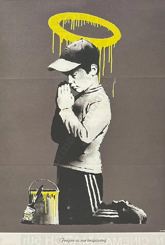 Banksy -  Forgive Us Our Trespassing, double sided lithograoh on wove paper, 580x410mm Image 1++