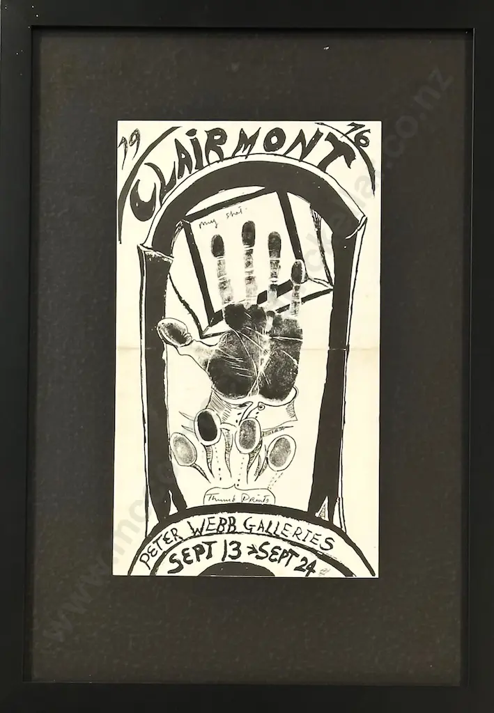 Philip Clairmont - Peter Webb Galleries Exhibition, 1976, screenprint on paper, 435x250mm Image 1++