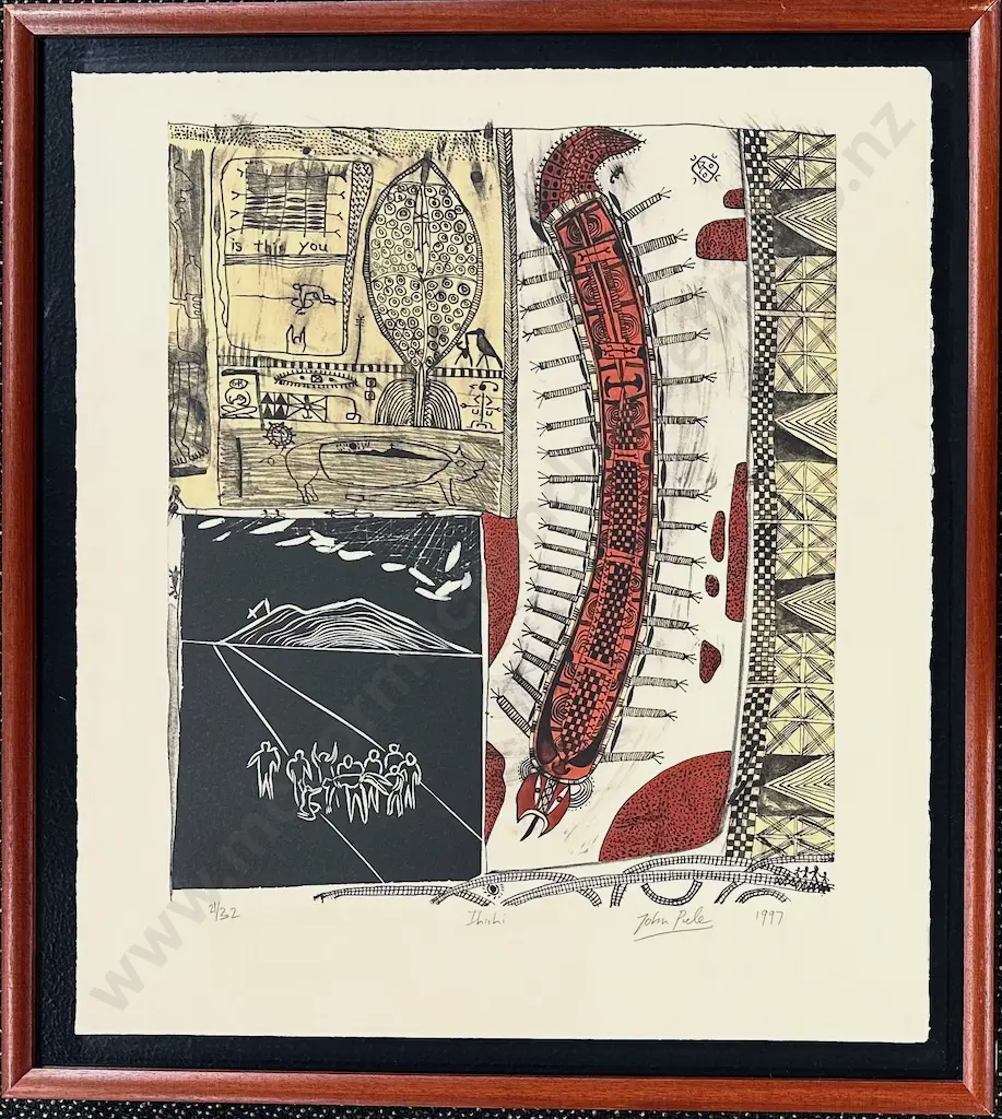 John Pule - Ihi ihi, 1997, 21/32 lithograph on paper, 680x610mm Image 1++