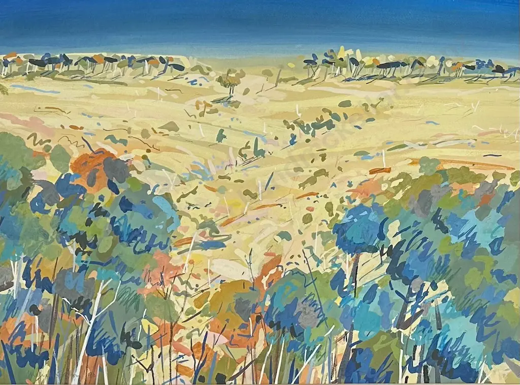 Michael Eaton - High Summer Country Series No.6, gouache on paper, 470x630mm Image 1++