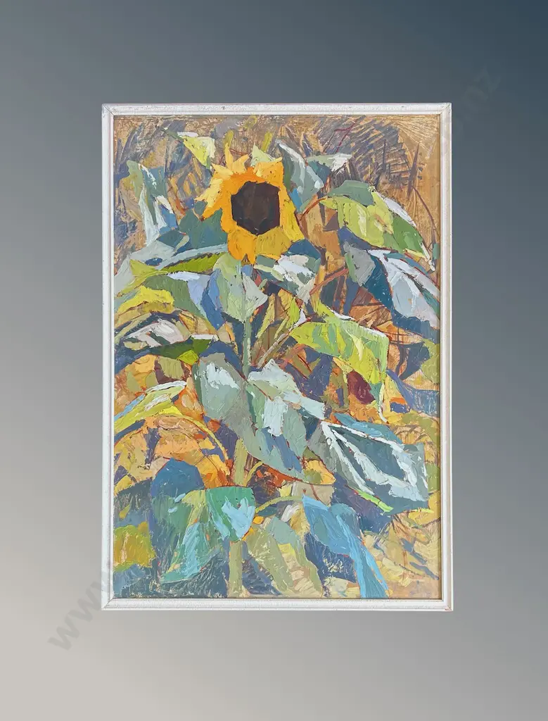 Ivy Fife - Sunflowers, oil on board, 880x590mm Image 1++