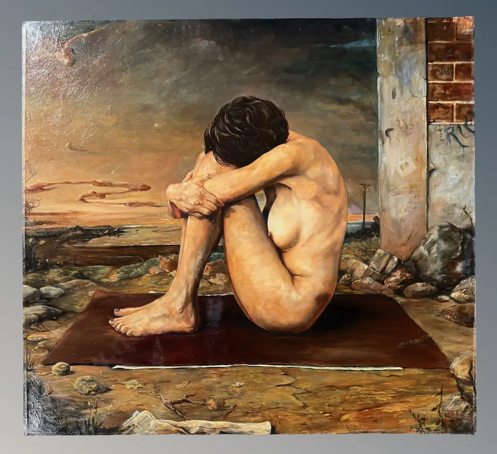 Zarahn Southon - Figure and Landscape, oil on canvas,1100x1200mm Image 1++