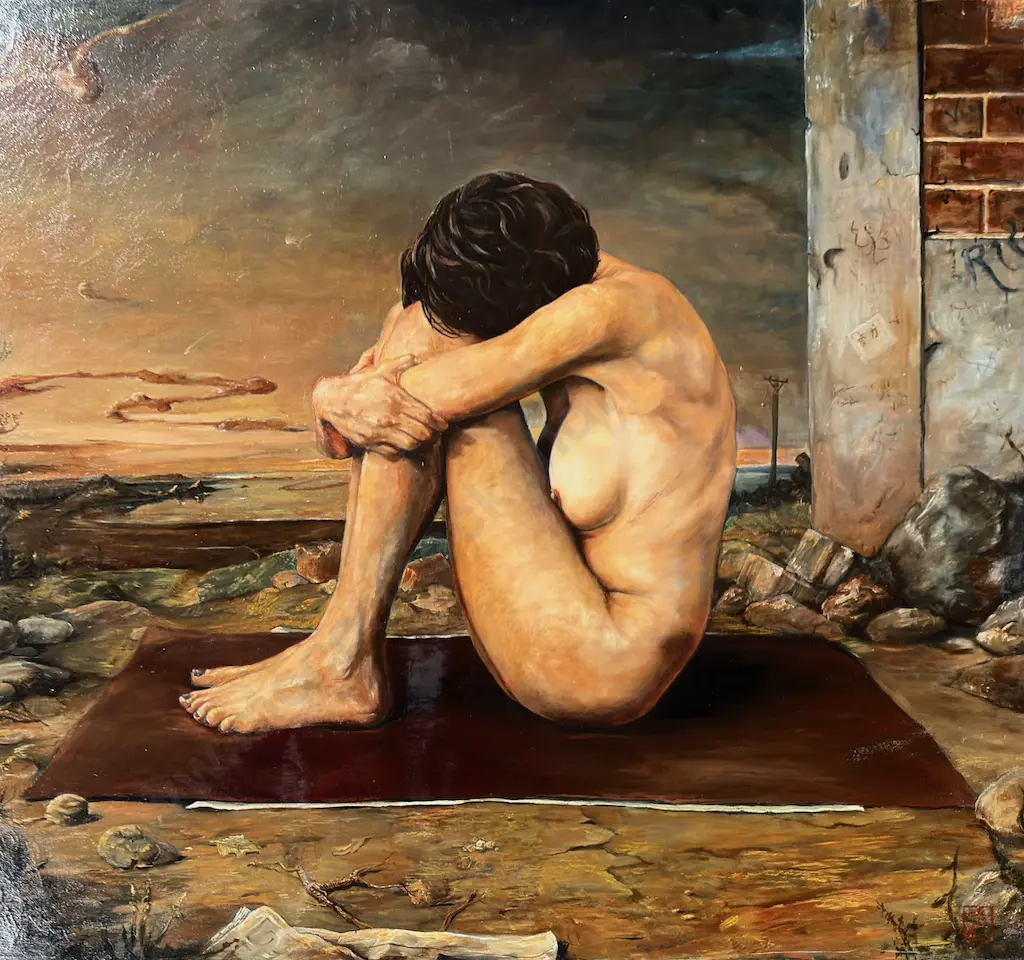 Zarahn Southon - Figure and Landscape, oil on canvas,1100x1200mm Image 1++