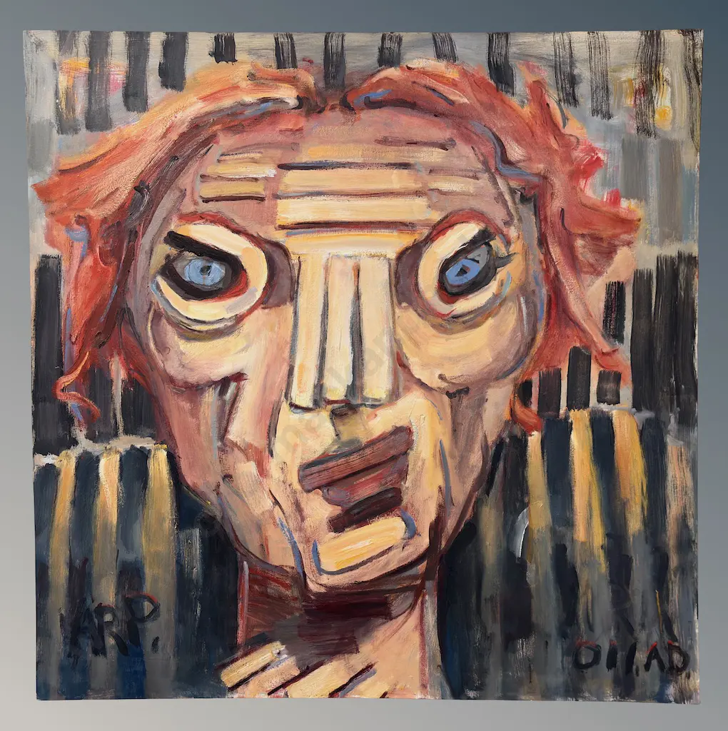 Alan Pearson - The Cricketer, oil, on canvas, 1150x1150mm Image 1++