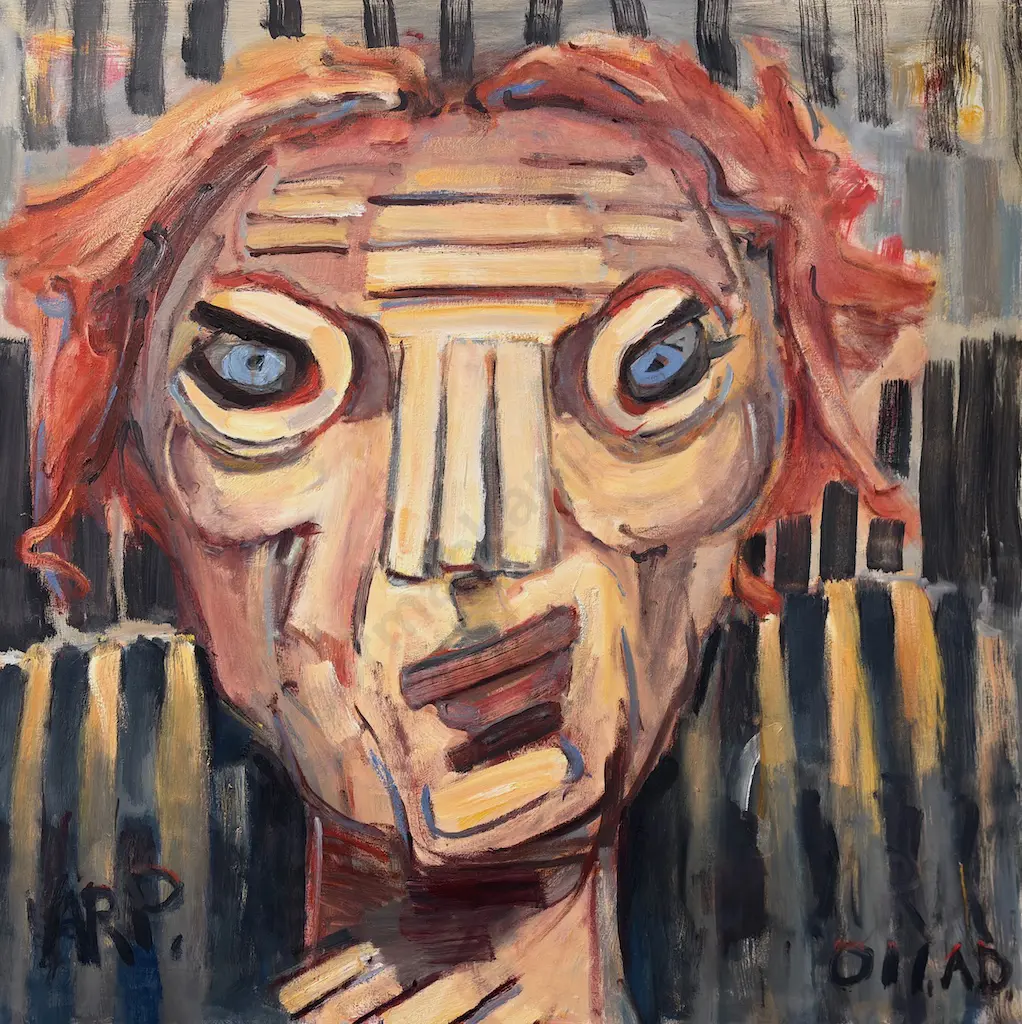 Alan Pearson - The Cricketer, oil, on canvas, 1150x1150mm Image 1++