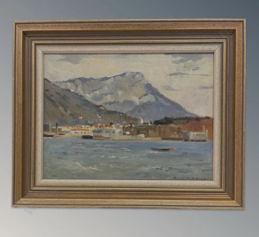 Cecil Kelly - Coastal Europe, oil on canvas, 250x330mm Image 1++