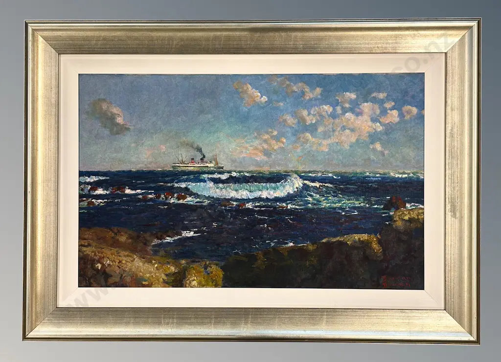 Duncan Darroch - From Breaker Bay, oil on board, 400x650mm Image 1++