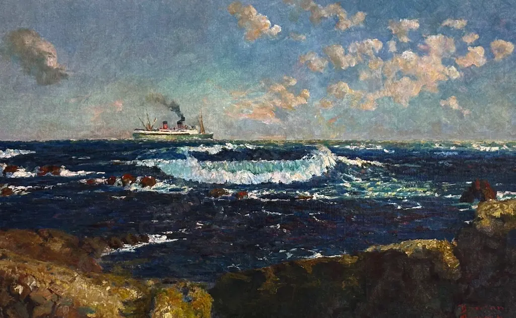 Duncan Darroch - From Breaker Bay, oil on board, 400x650mm Image 1++