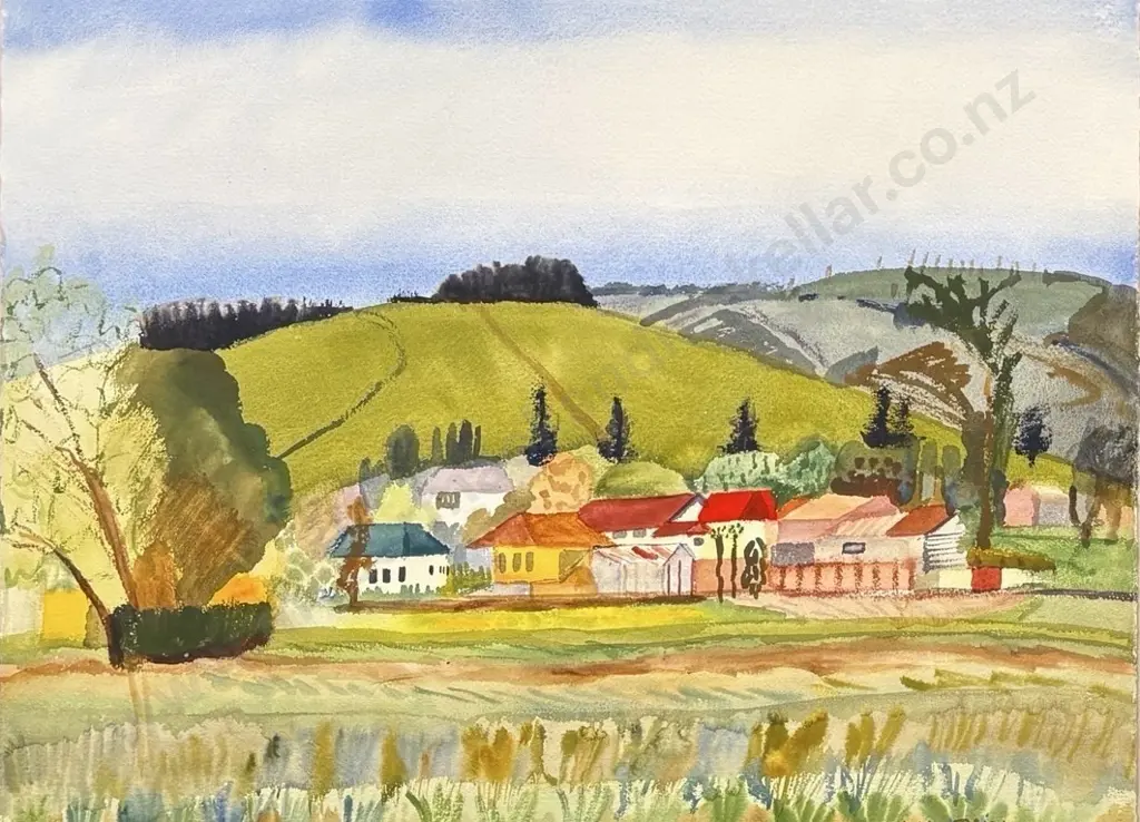 Annie Baird - Owaka, 1987, watercolour on paper, 585x755mm Image 1++