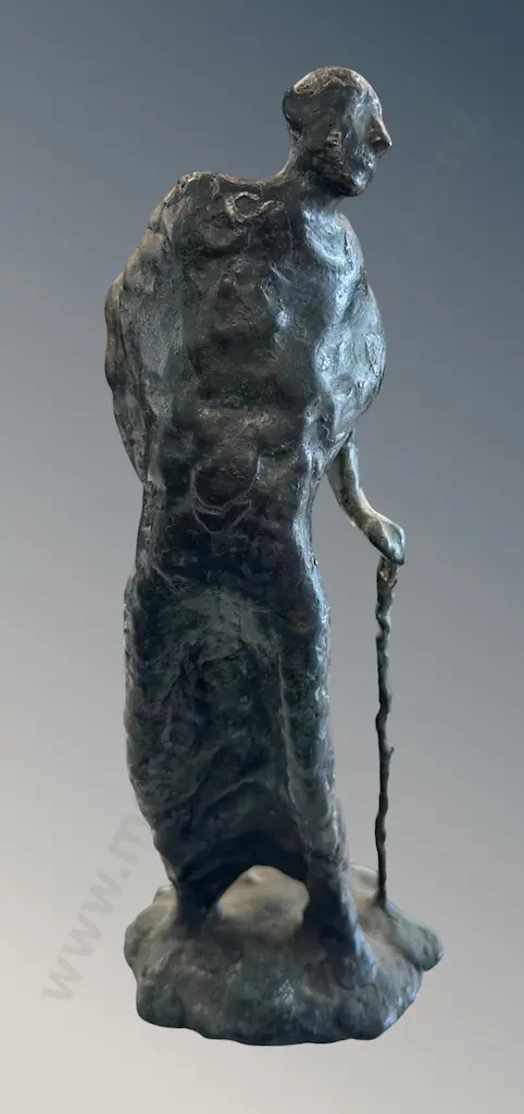 Sam Mahon - Bronze Sculpture Figure, H270mm Image 1++