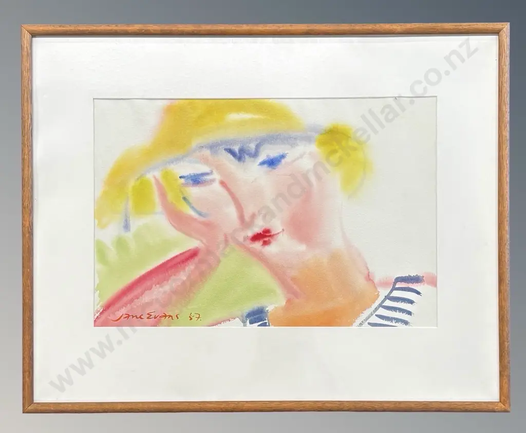 Jane Evans - Summer Dreaming, 1987, gouache on paper, 370x550mm Image 1++