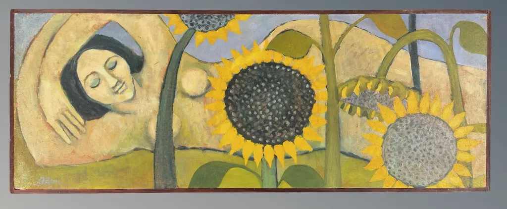 Lynn Zylstra - Repose No. 1, oil on board, 450x1220mm Image 1++